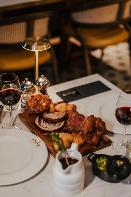 Food made from local produce on a plate